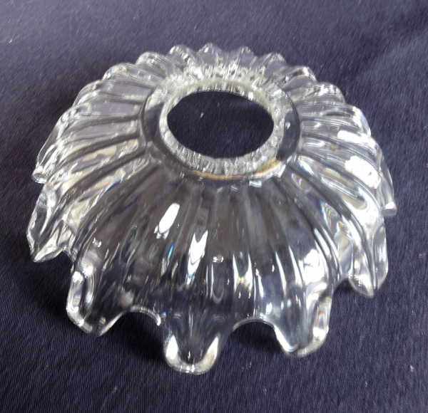 Baccarat crystal bobeche for a candlestick or a chandelier - signed