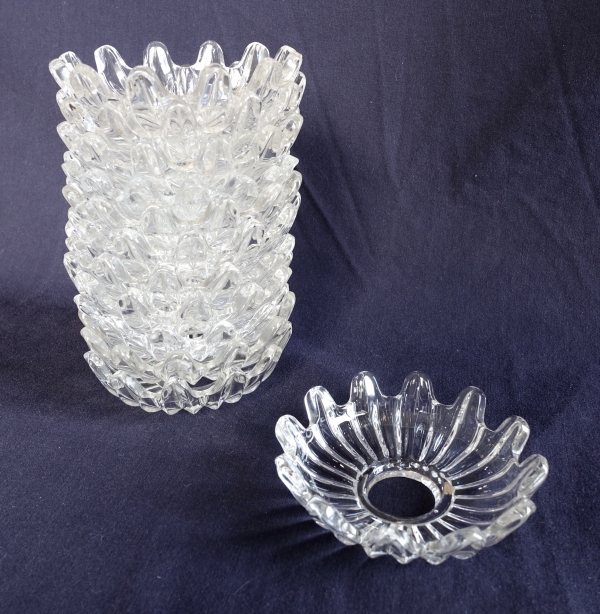 Baccarat crystal bobeche for a candlestick or a chandelier - signed