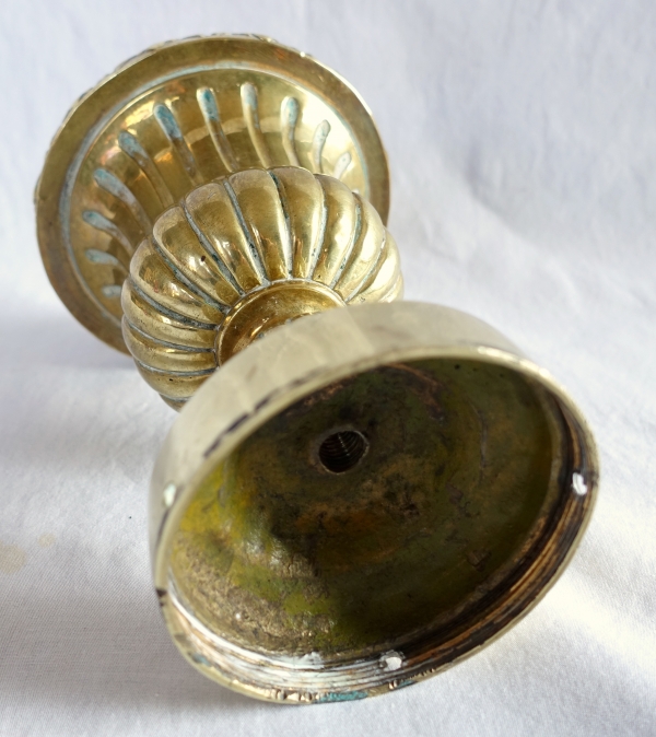 Tall Louis XIV style bronze banister ball, 19th century