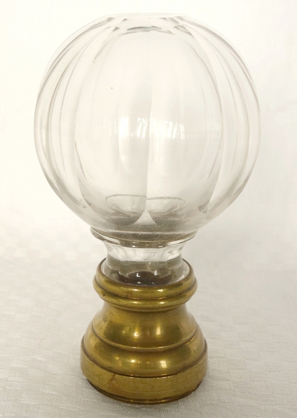 Baccarat crystal banister rail ball - 19th century circa 1860-70