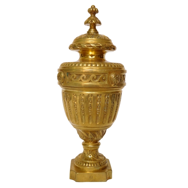 Louis XVI style gilt bronze stairs ramp ball, Fontaine