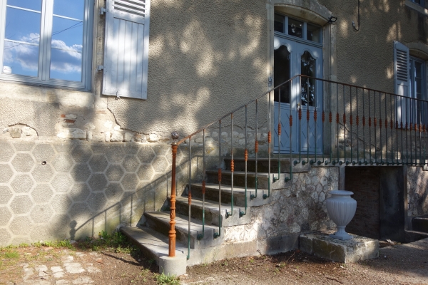 Boule de rampe d'escalier en marbre, époque XIXe siècle