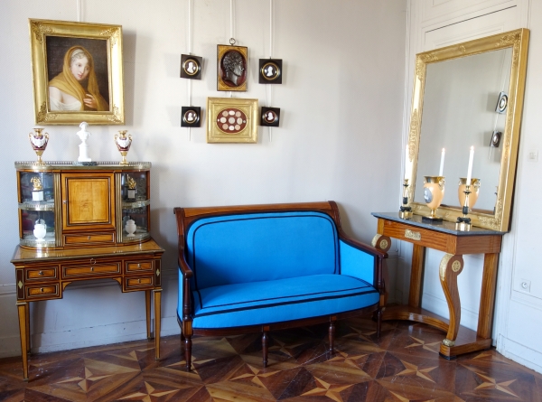 Directoire mahogany & lemon tree sofa attributed to Georges Jacob