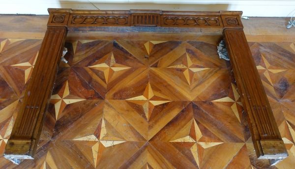 Louis XVI walnut mantelpiece - late 18th century