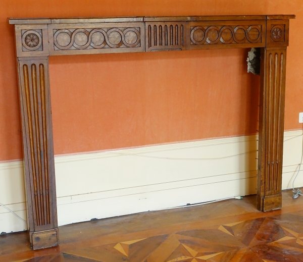 Louis XVI walnut mantelpiece - late 18th century