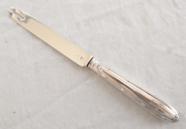 Set of 12 sterling silver crustacean forks / knives, Louis XVI style - silversmith Lapparra & Gabriel