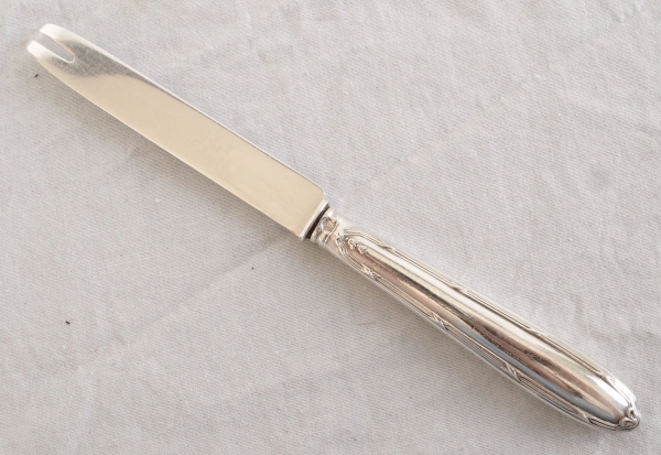 Set of 12 sterling silver crustacean forks / knives, Louis XVI style - silversmith Lapparra & Gabriel