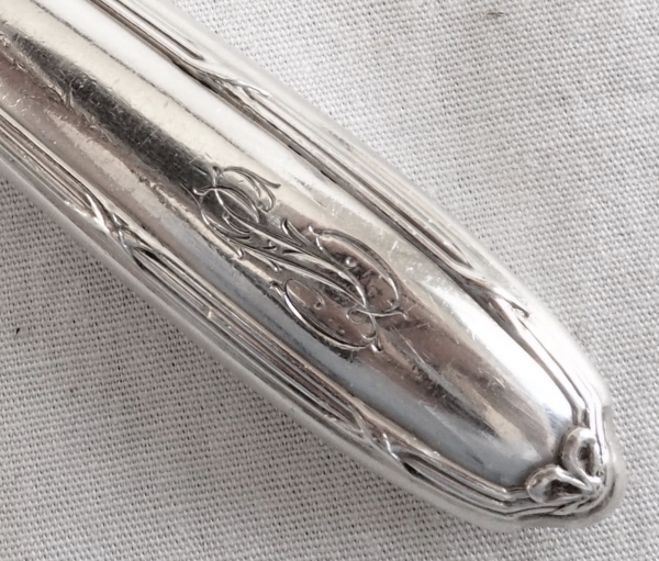 Set of 12 sterling silver crustacean forks / knives, Louis XVI style - silversmith Lapparra & Gabriel