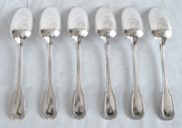 Louis XVI style sterling silver flatware for 12 people -  24 pieces