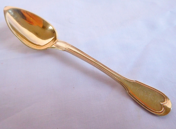12 vermeil coffee spoons / tea spoons, Old Man hallmark, early 19th century