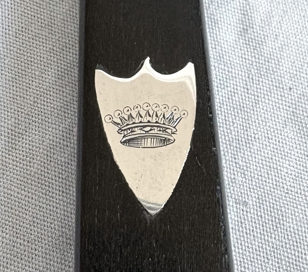 Set of 32 ebony and sterling silver knives - crown of count - early 19th century circa 1830