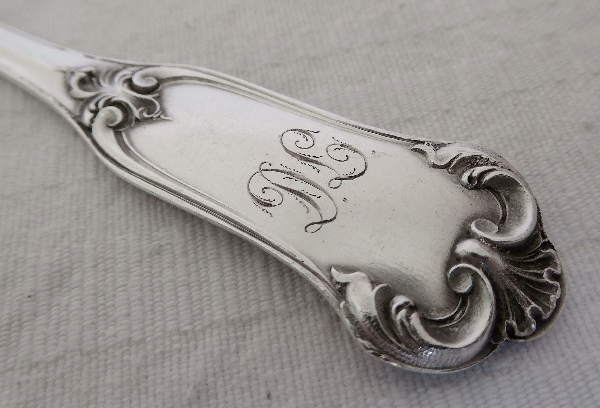 Puiforcat : 6 sterling silver coffee spoons, Louis XV style