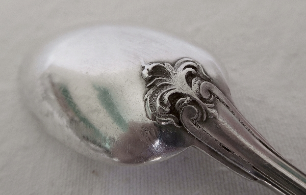 Puiforcat : 6 sterling silver coffee spoons, Louis XV style