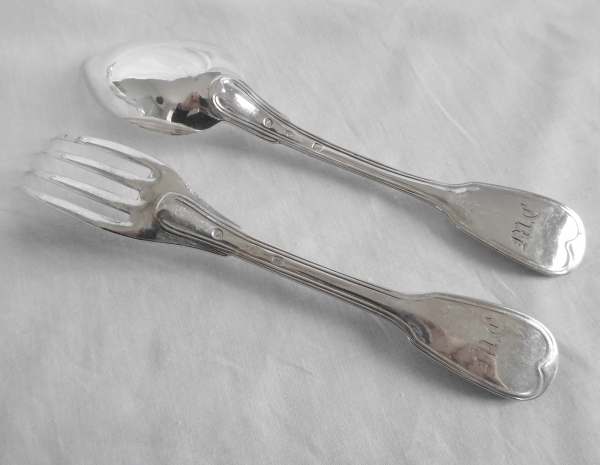 Sterling silver flatware for 8, early 19th century - 1819 - 1838