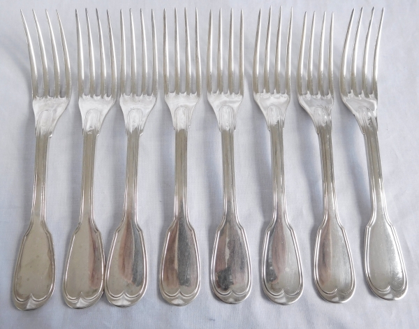 Sterling silver flatware for 8, early 19th century - 1819 - 1838