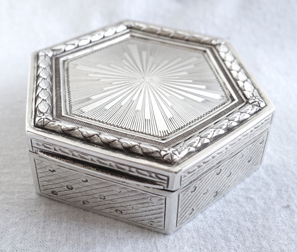 Sterling silver and vermeil box, Directoire style, late 19th century