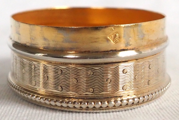 Sterling silver and vermeil pill box, late 19th century