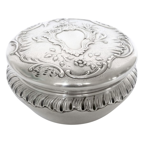 Sterling silver candy box, Louis XV Rococo style, silversmith Puiforcat