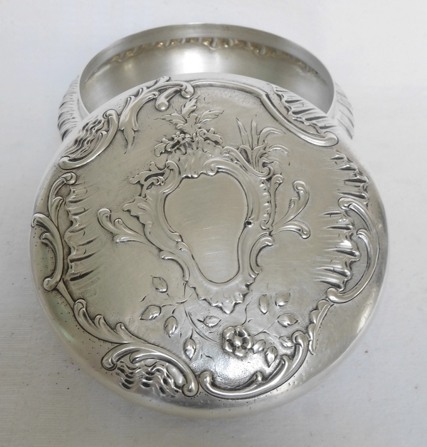 Sterling silver candy box, Louis XV Rococo style, silversmith Puiforcat