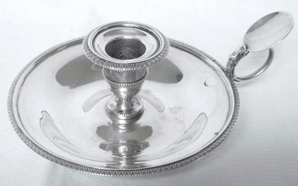 Sterling silver candle holder / chandelier, Empire style, early 19th century