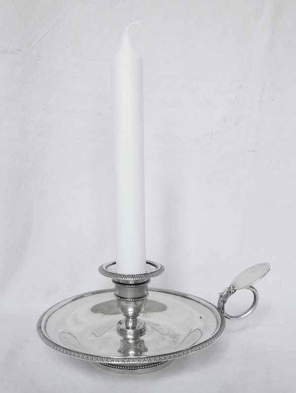 Sterling silver candle holder / chandelier, Empire style, early 19th century