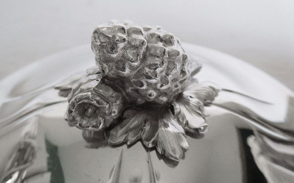 Sterling silver vegetable dish, Louis XV style, silversmith Edmond Tetard