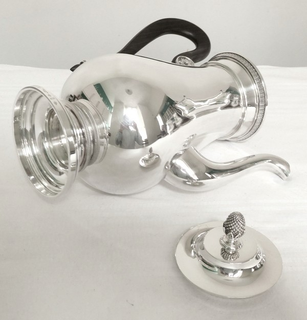 Cardeilhac : French sterling silver coffee pot, Empire style, Christofle Malmaison pattern