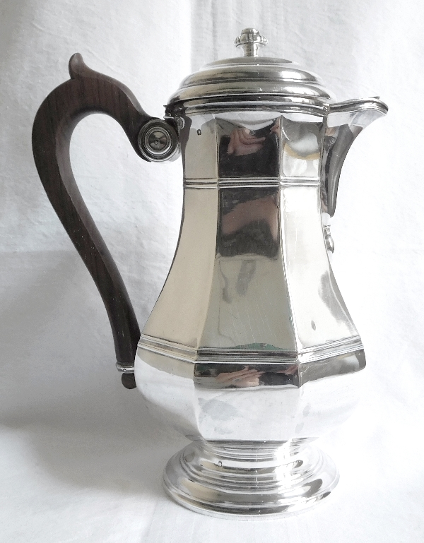 Sterling silver Louis XIV style coffee pot, silversmith Puiforcat