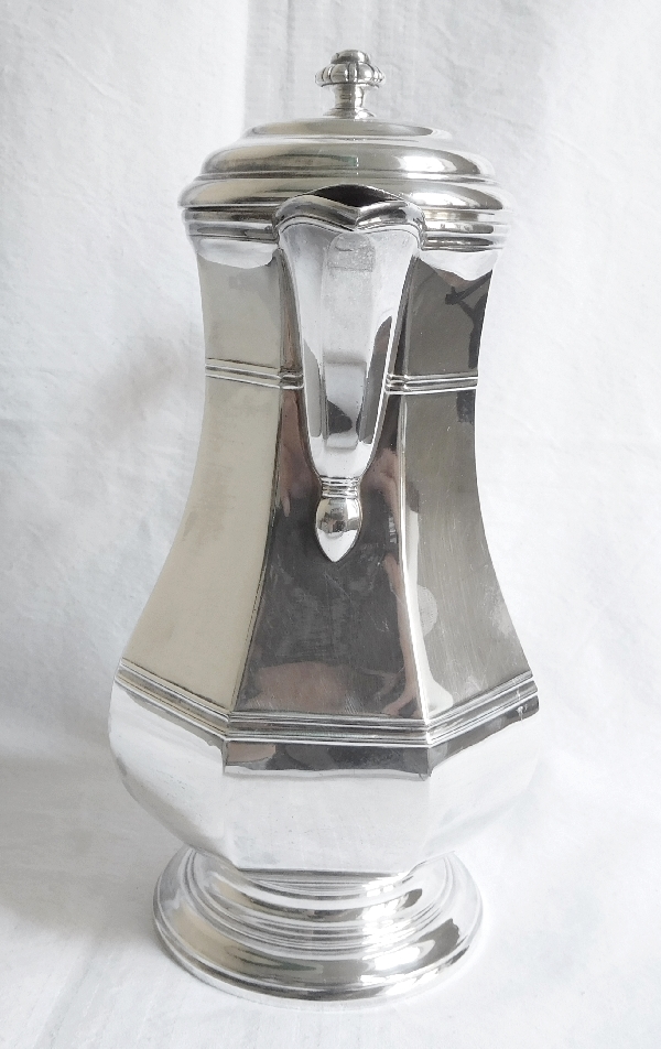 Sterling silver Louis XIV style coffee pot, silversmith Puiforcat