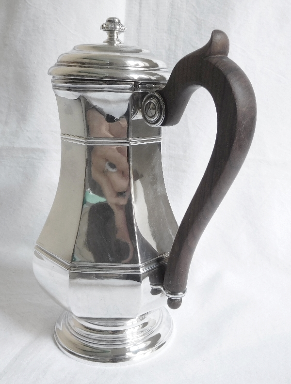 Sterling silver Louis XIV style coffee pot, silversmith Puiforcat