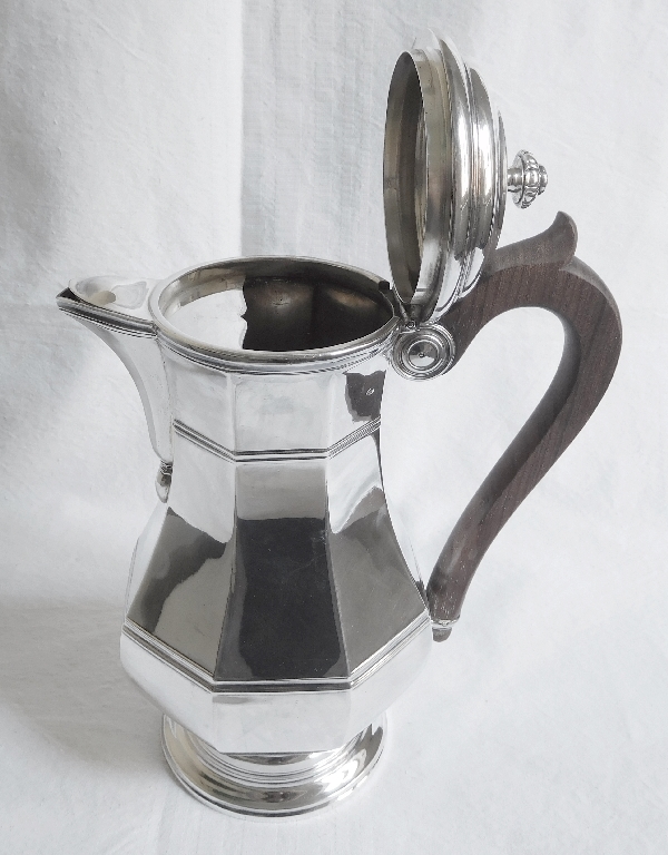 Sterling silver Louis XIV style coffee pot, silversmith Puiforcat