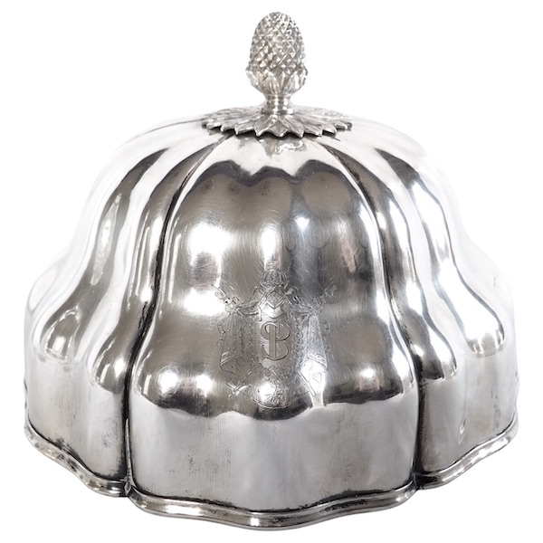 Cloche aux Armes Impériales par Christofle, métal argenté - époque Napoléon III