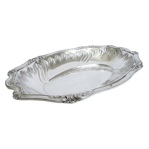 Sterling silver Rococo style bread basket, silversmith Ravinet & Cie