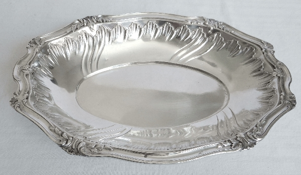 Sterling silver Rococo style bread basket, silversmith Ravinet & Cie