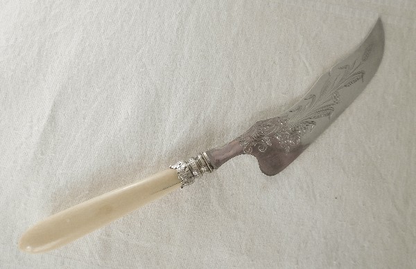 Sterling silver butter knife, silversmith Philippe Berthier, 19th century