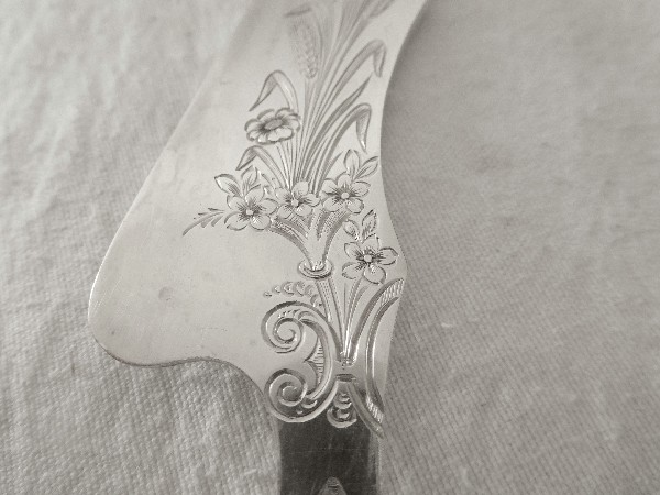 Sterling silver butter knife, silversmith Philippe Berthier, 19th century