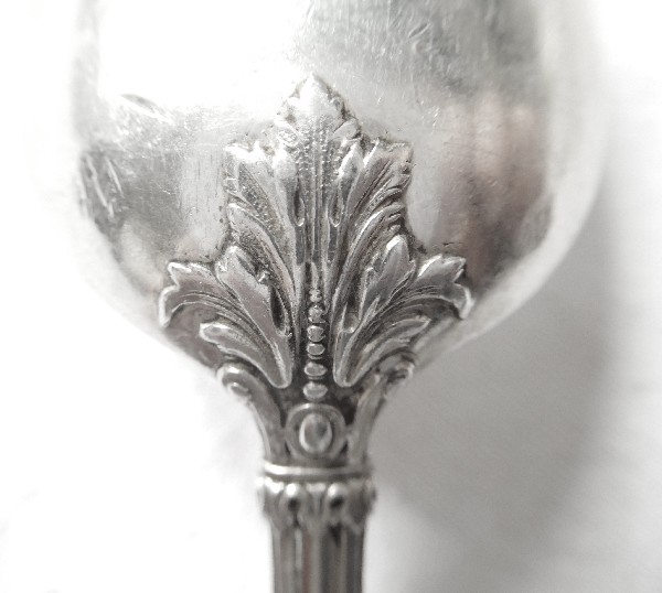 Sterling silver Louis XIV style fork and spoon, set for a child, silversmith Soufflot 