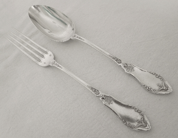 Sterling silver cutlery set for a child, silversmith Victor Boivin