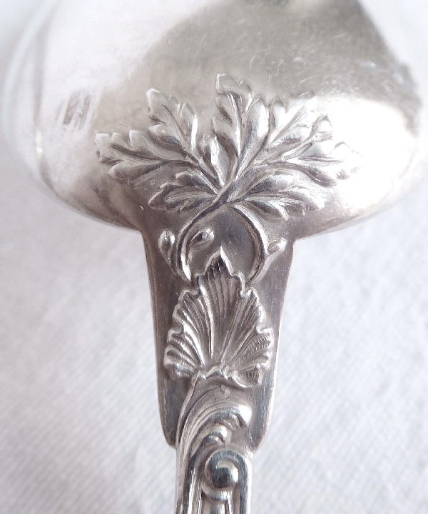 Sterling silver fork and spoon for a child, Louis XV style, silversmith Puiforcat & Vve Compère