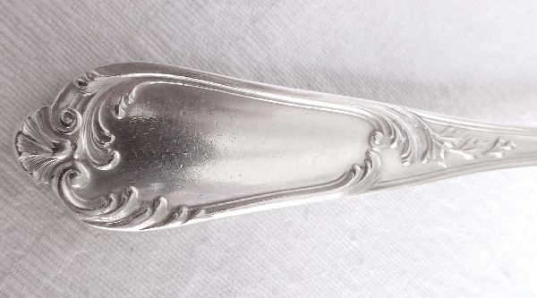 Sterling silver fork and spoon for a child, Louis XV style, silversmith Puiforcat & Vve Compère