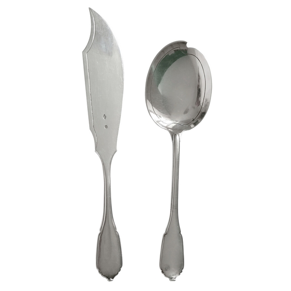 Cardeilhac : sterling silver icecream serving set, Regency style