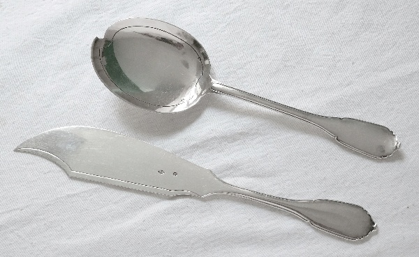 Cardeilhac : sterling silver icecream serving set, Regency style