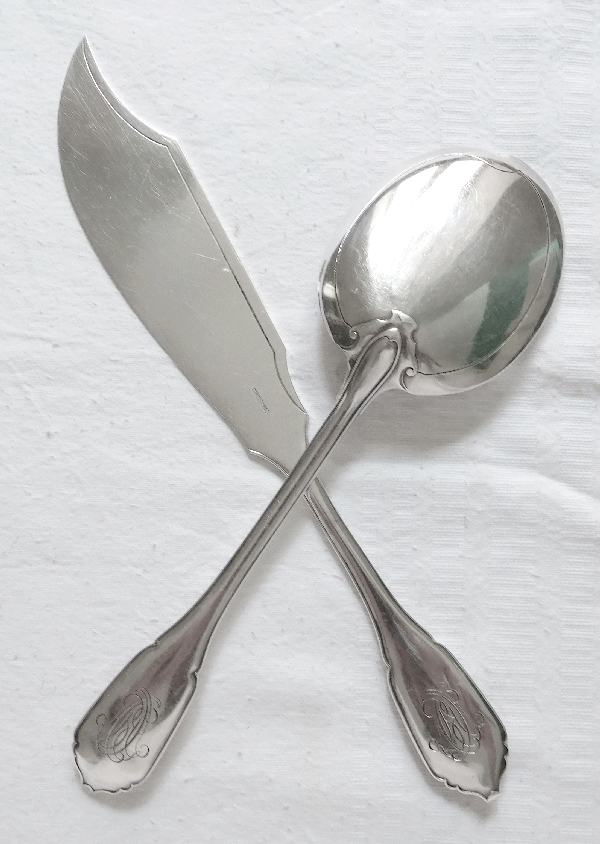 Cardeilhac : sterling silver icecream serving set, Regency style