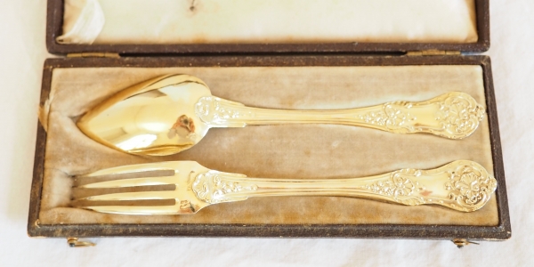 Vermeil cutlery set for a child, 19th century circa 1840