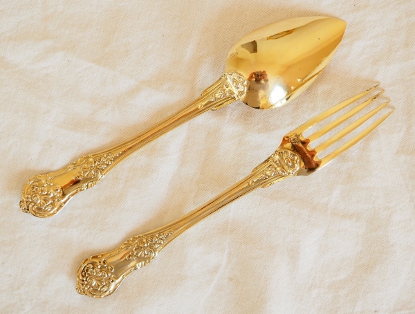 Vermeil cutlery set for a child, 19th century circa 1840