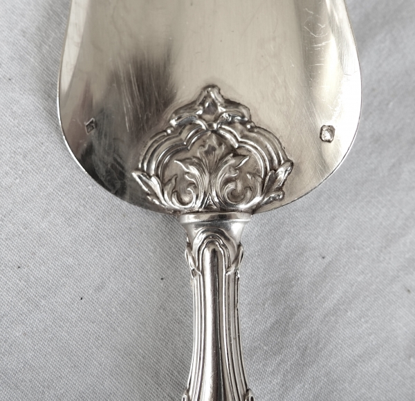 Sterling silver and ivory serving set, Louis XVI style, Napoleon III production circa 1860