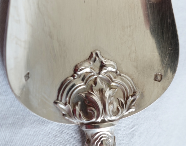 Sterling silver and ivory serving set, Louis XVI style, Napoleon III production circa 1860