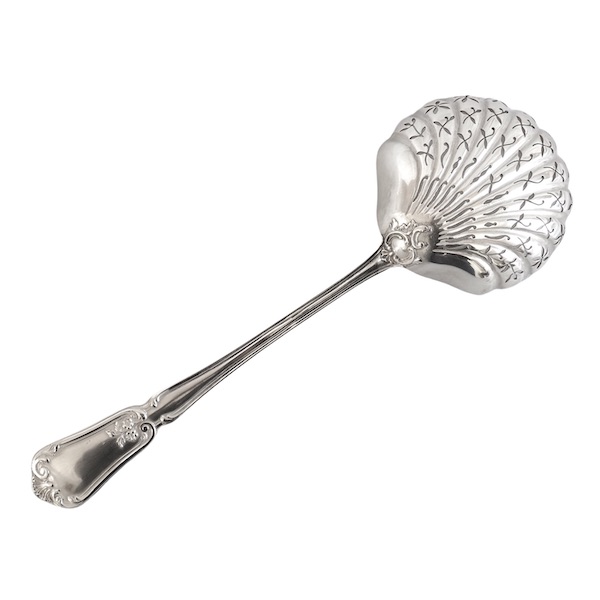 Henin & Cie : Louis XV style sterling silver sugar sifter, early 19th century