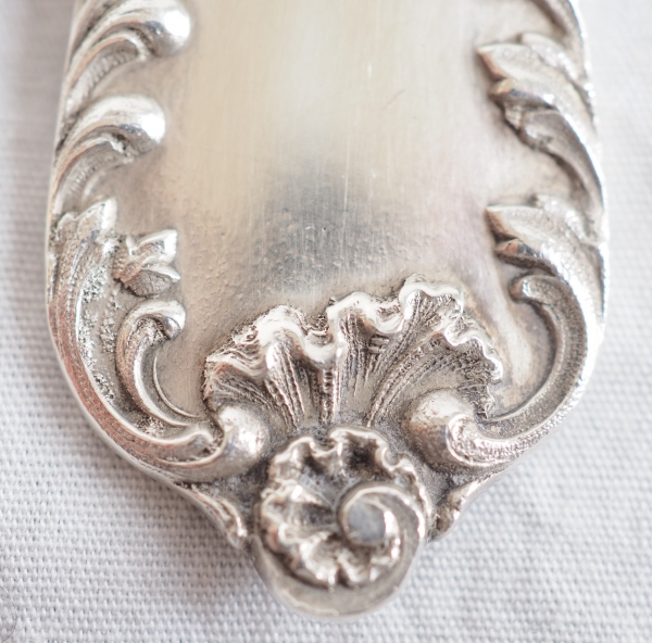 Sterling silver and vermeil strawberry serving spoon, Louis XV style - silversmith Henri Lapeyre