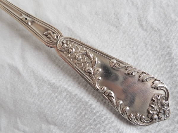 Sterling silver and vermeil strawberry serving spoon, Louis XV style - silversmith Henri Lapeyre